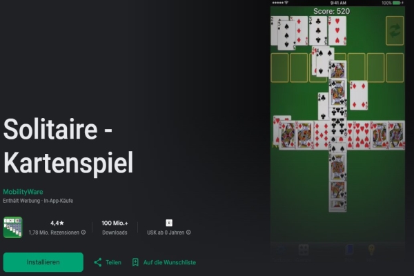 Solitaire Kartenspiel App